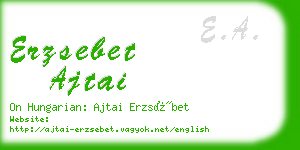 erzsebet ajtai business card